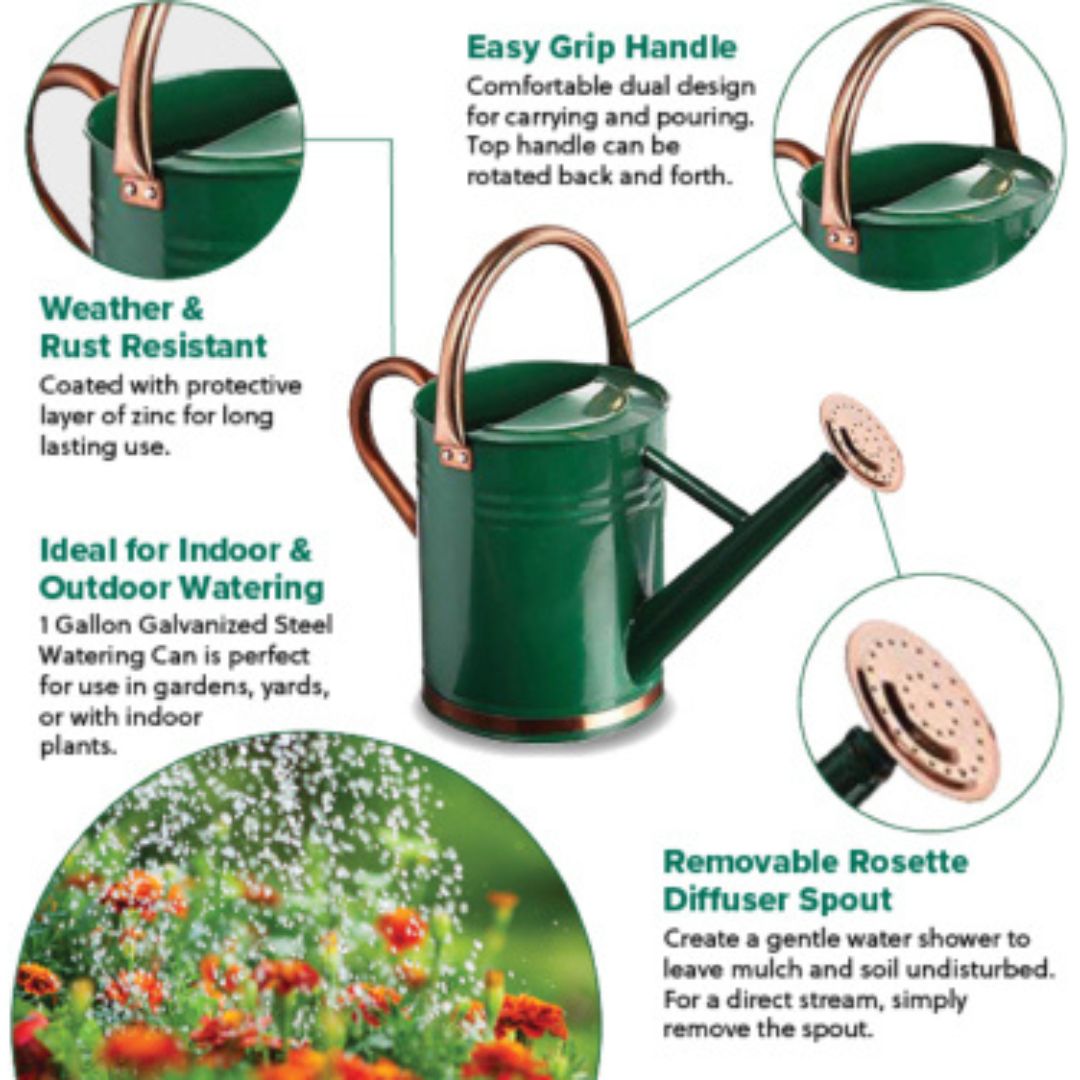 Watering Can – Hunter Green/Copper – 1 Gal